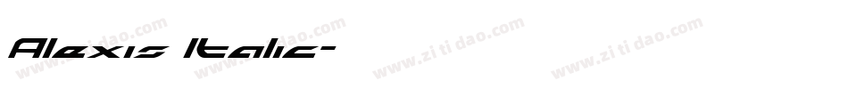 Alexis Italic字体转换